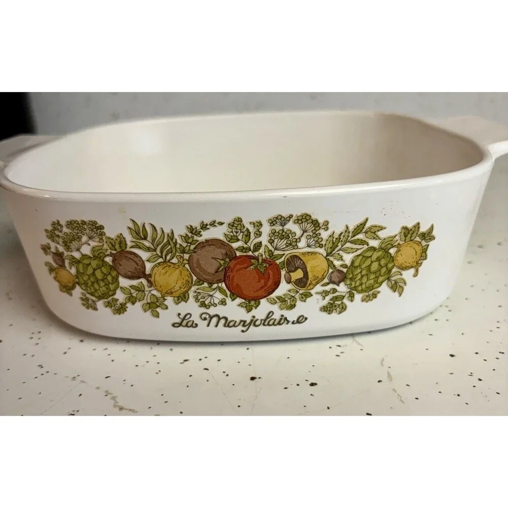 Vintage Corning Ware La Marjolaine Spice of Life AB 2 Qt Casserole Dish + Lid